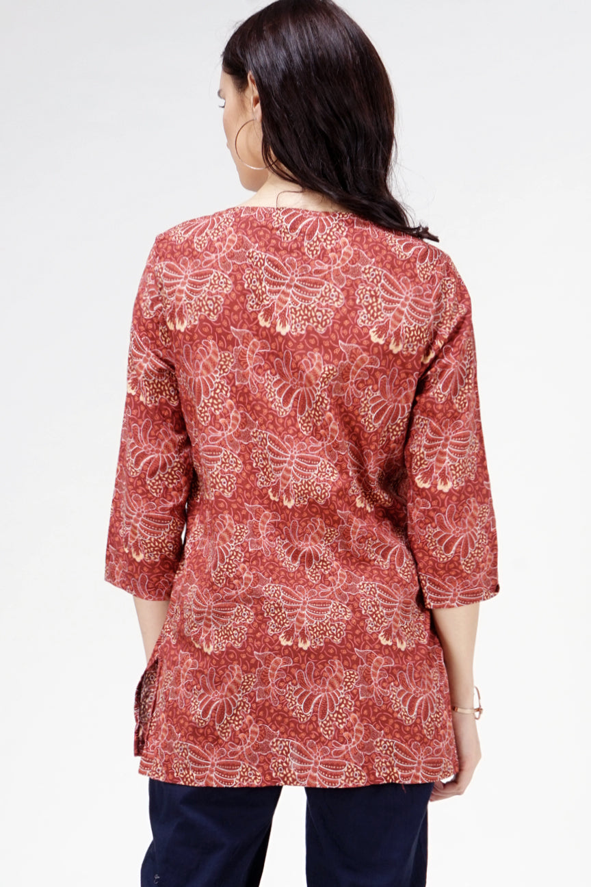 Kemeja Lengan Panjang Severus Maroon