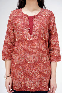 Kemeja Lengan Panjang Severus Maroon