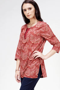 Kemeja Lengan Panjang Severus Maroon
