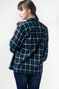 Kemeja Flanel Sophie Green Black