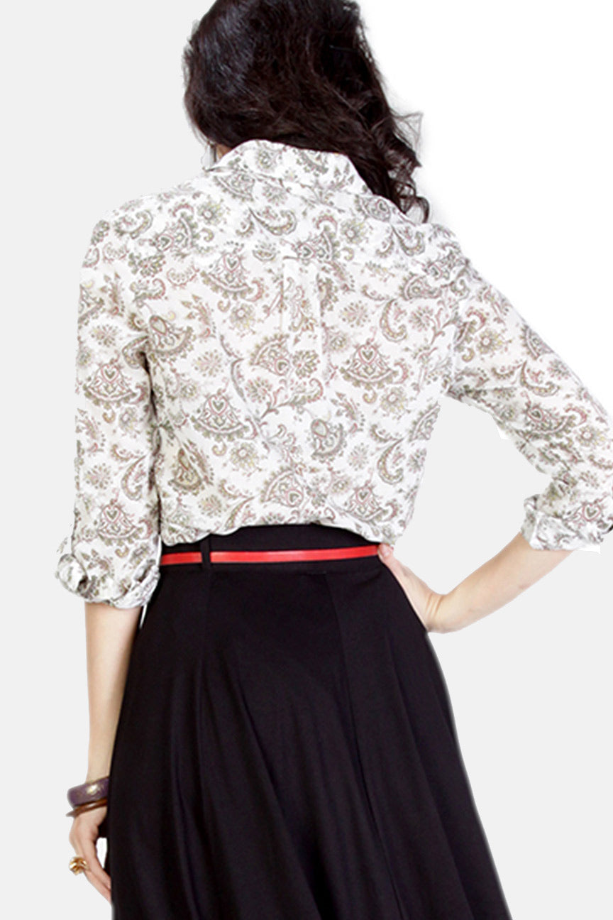 Blouse Lengan Panjang Pashley Cream