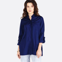 Kemeja Lengan Panjang Nany Navy