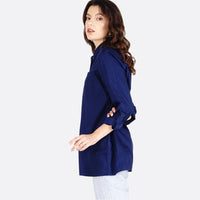 Kemeja Lengan Panjang Nany Navy