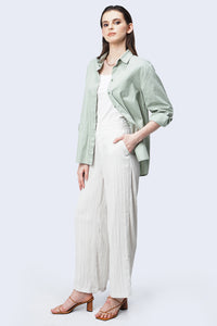 Kemeja Lengan Panjang Rosalien Light Green