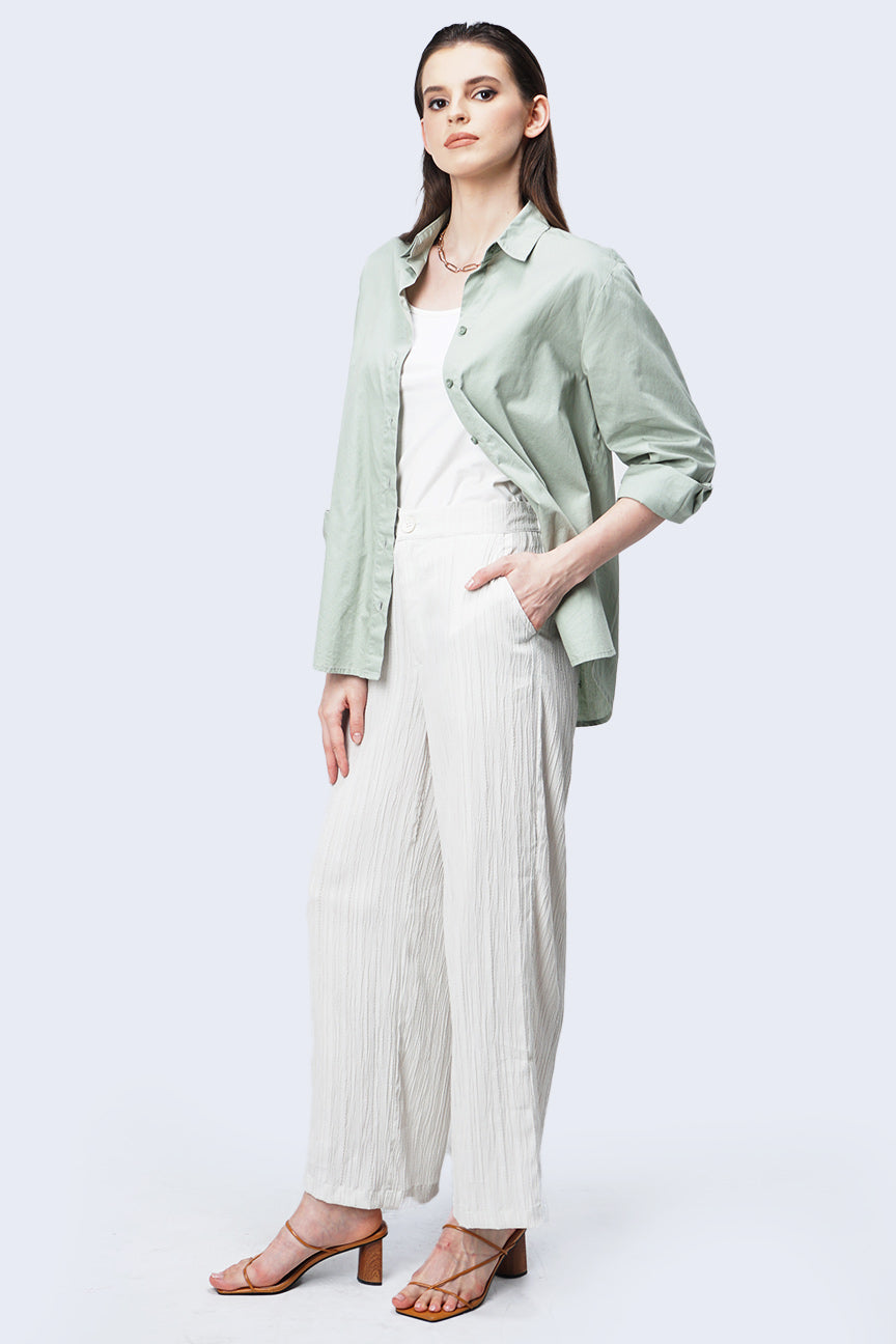 Kemeja Lengan Panjang Rosalien Light Green