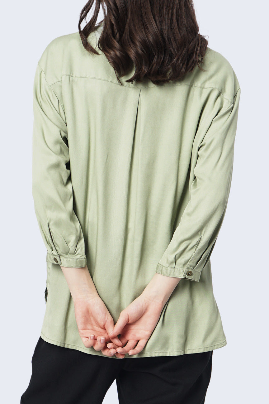 Kemeja Lengan Panjang Jytte Light Green