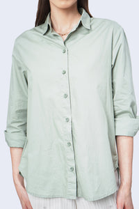 Kemeja Lengan Panjang Rosalien Light Green