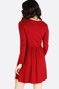 Dress Lengan Panjang Falling Red