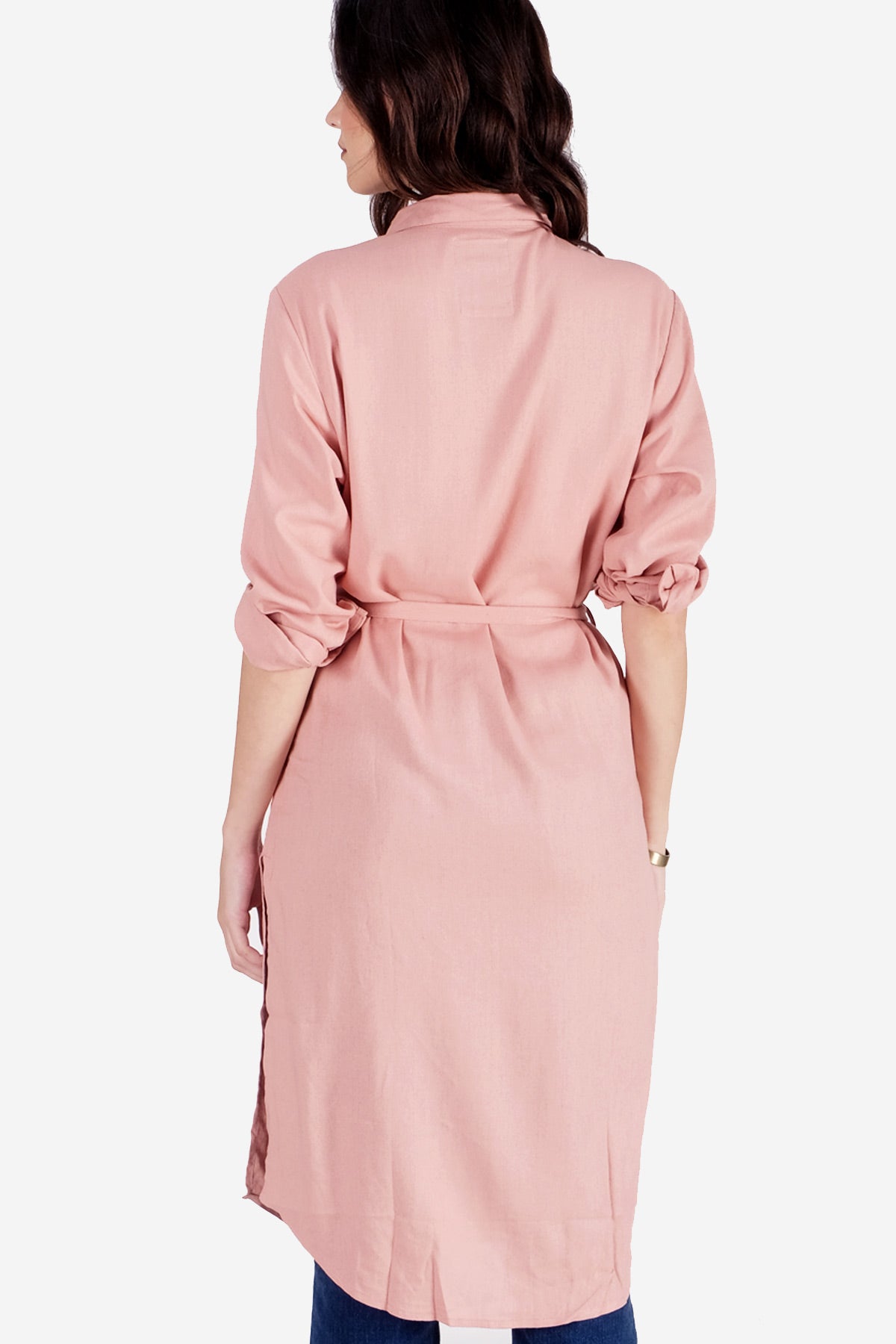 Dress Lengan Panjang Isleen Dusty Pink