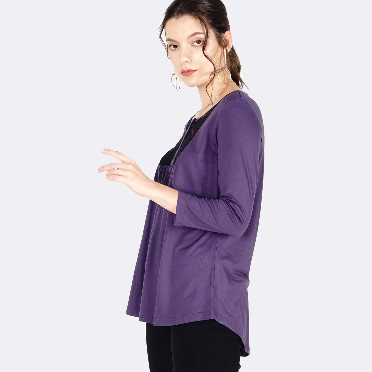 T-Shirt Lengan Panjang Lexie Purple