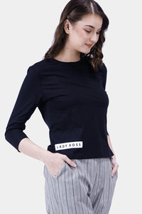 T-Shirt Lengan Panjang Celeste Black