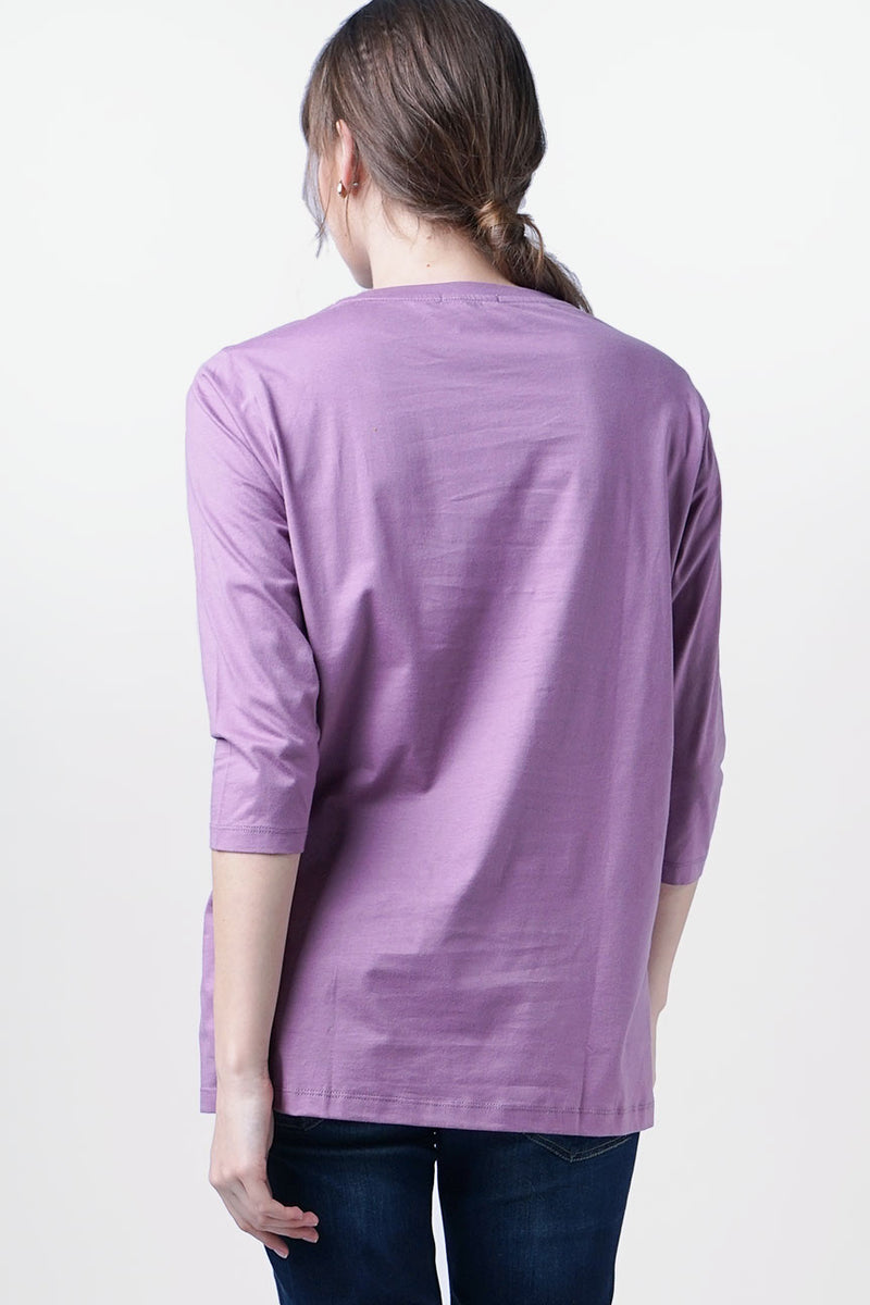 T-Shirt Lengan Panjang Sioned Purple