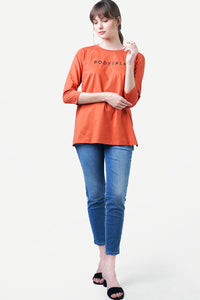 T-Shirt Lengan Panjang Dilara Orange