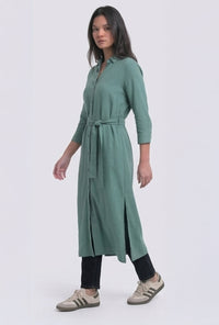 Dress Lengan Panjang Prisy Dusty Green