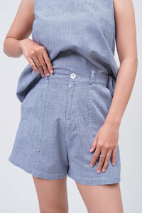 Celana Pendek Celsie Blue White Online