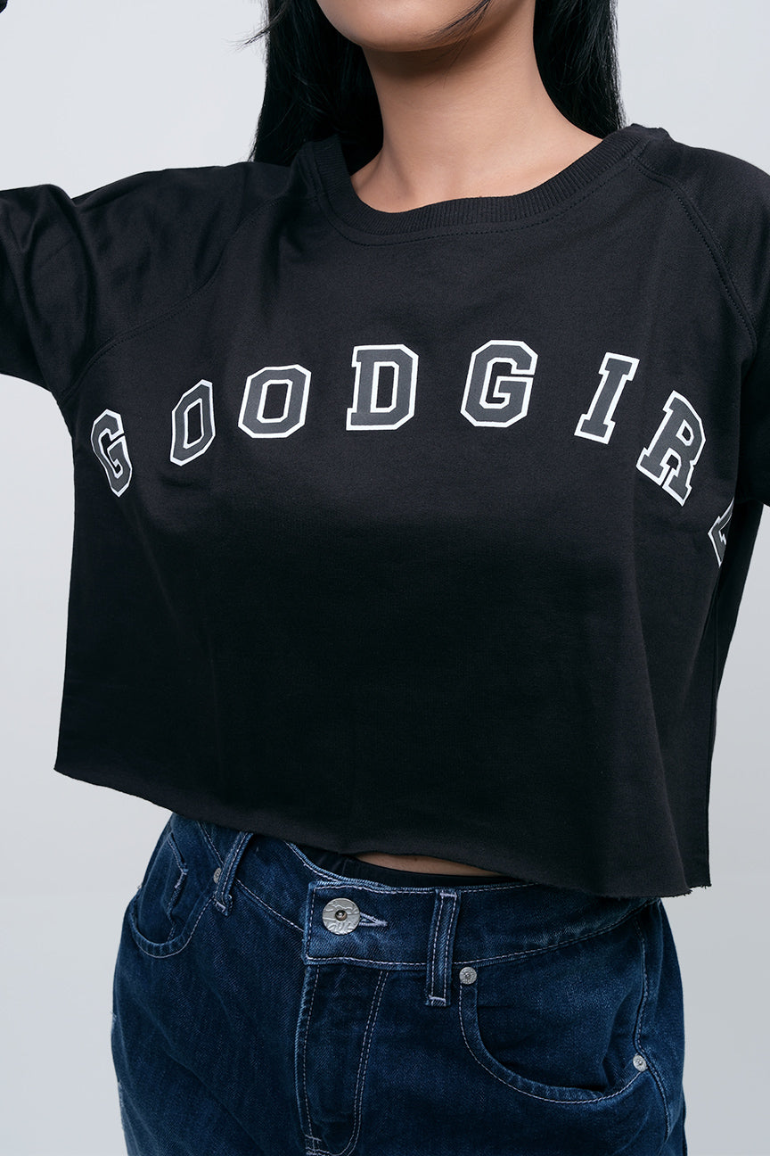 Sweater Ash Black Crop