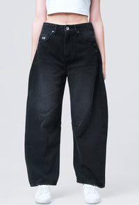 Jeans Barrel Sora Dark Grey