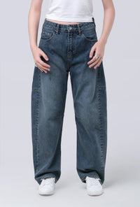 Jeans Barrel Sora Medium Blue