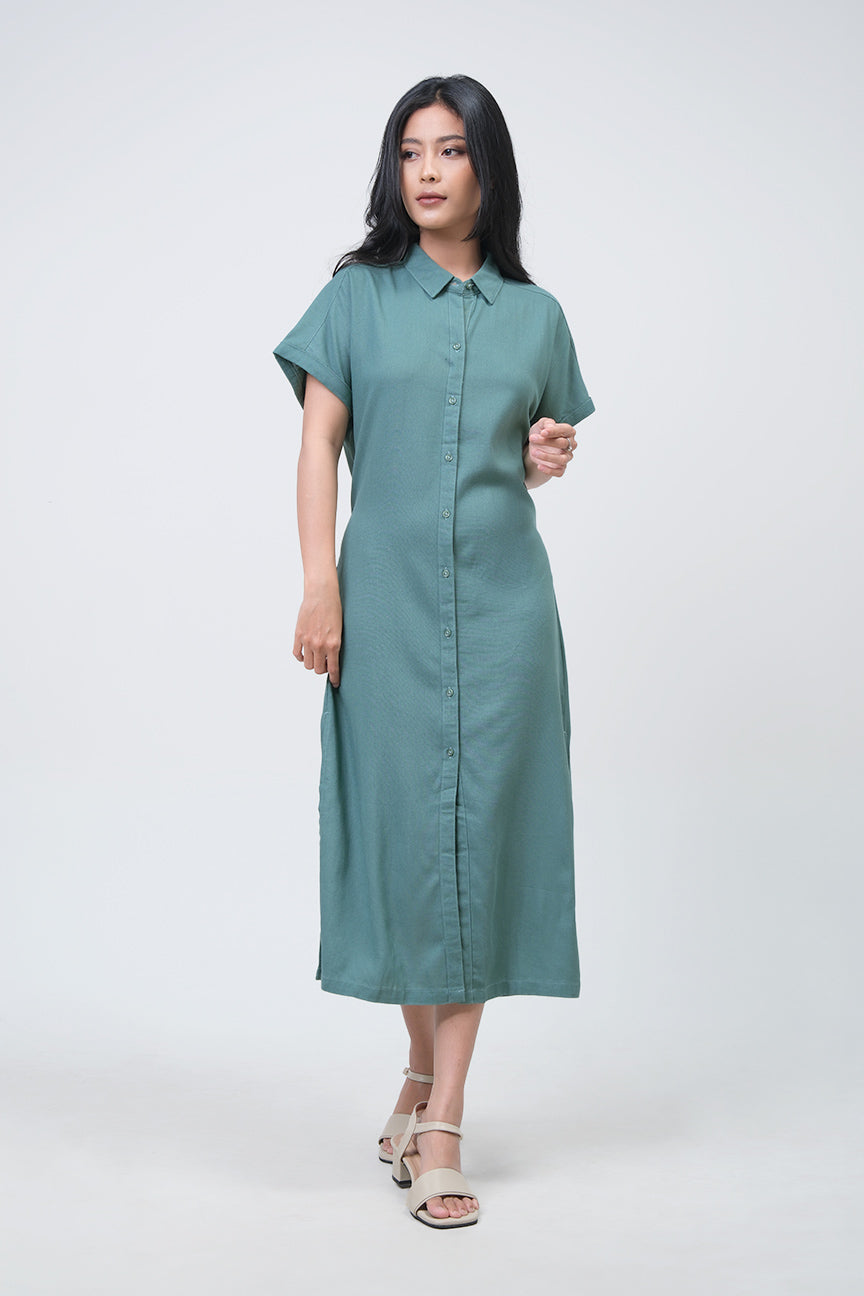 Dress Lengan Pendek Mikasa Green Online