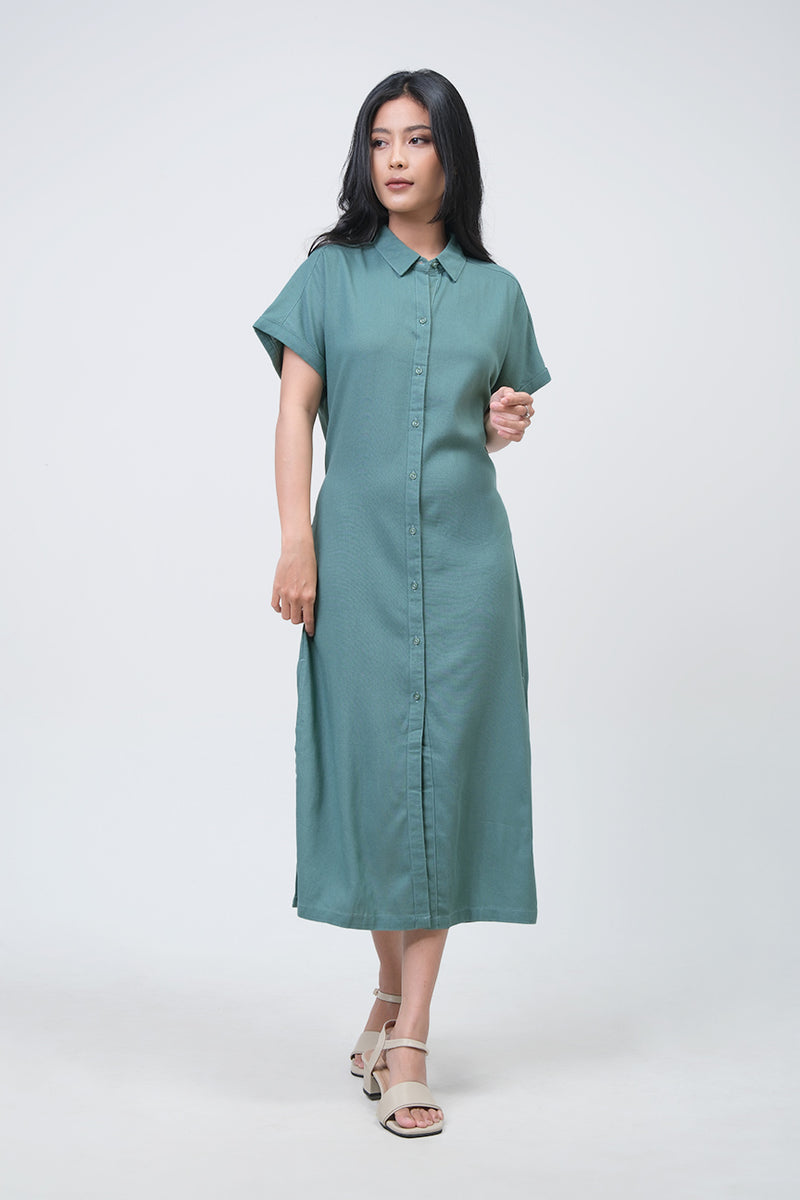 Dress Lengan Pendek Mikasa Green Online