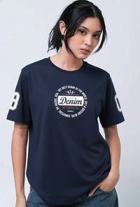 T-Shirt Lengan Pendek Regular Fridia Navy