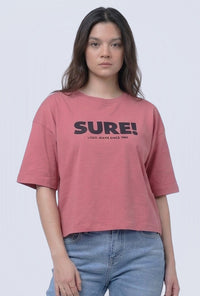 T-Shirt Lengan Pendek Talia Mineral Red Pink