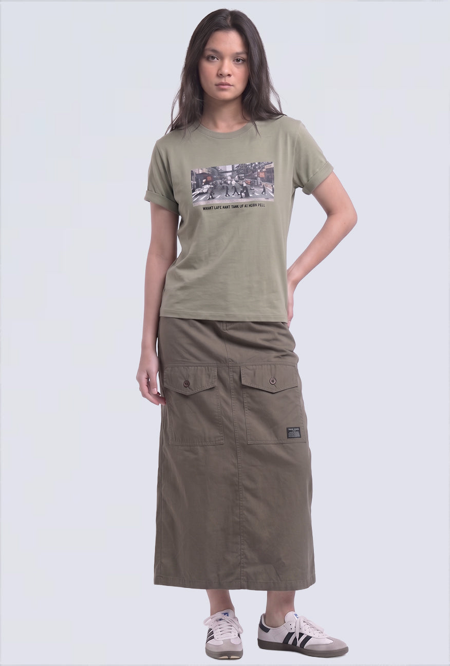 Rok Panjang Xavlera Olive