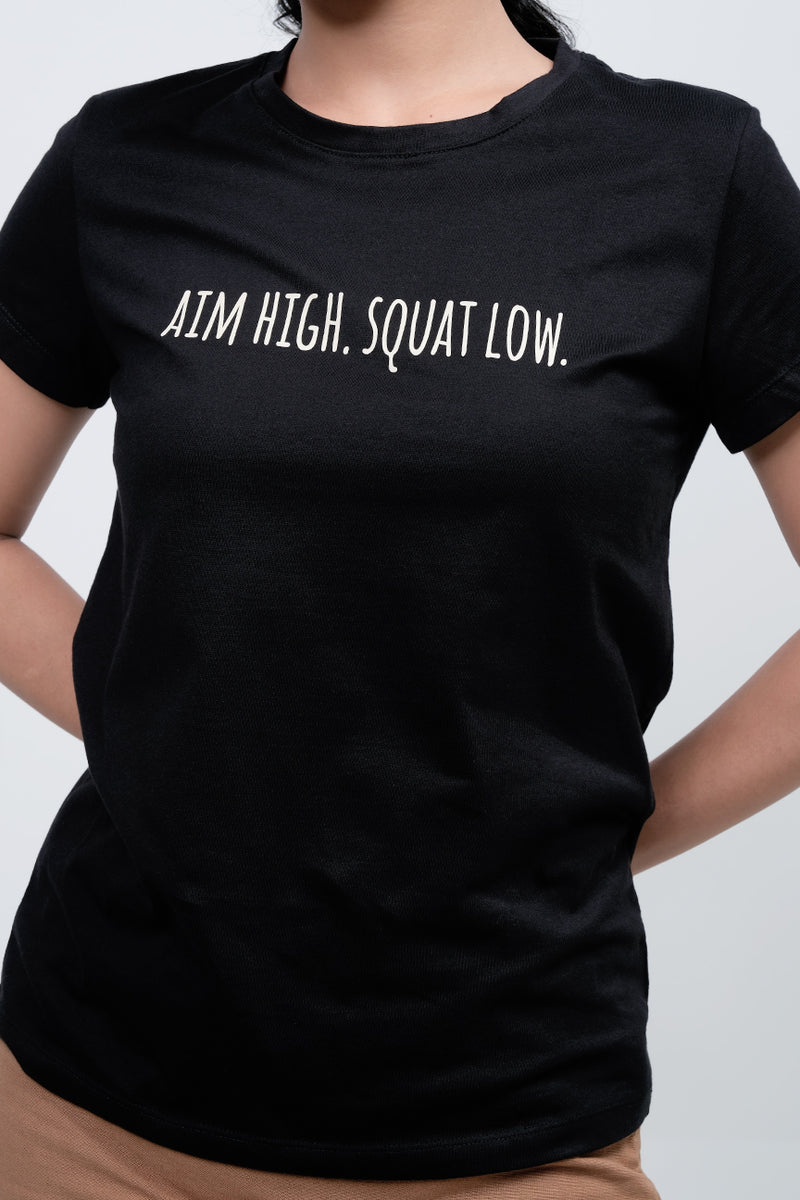 T-Shirt Lengan Pendek Rowena Black