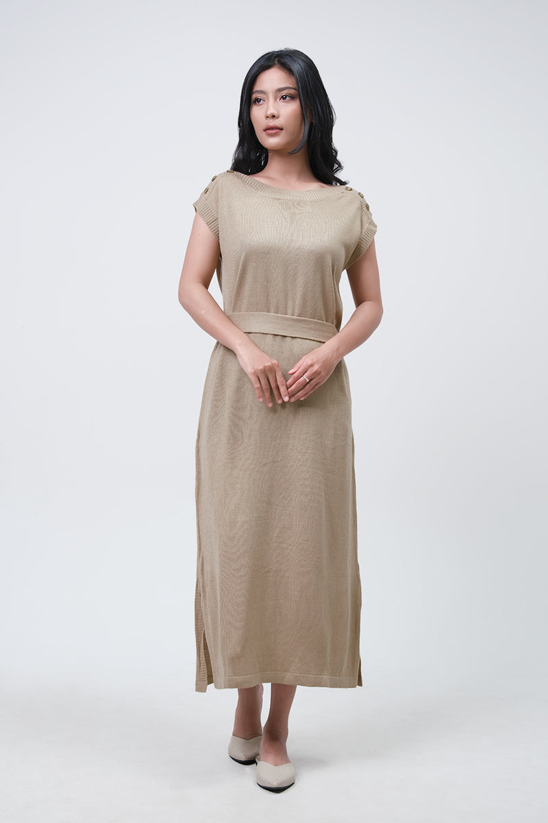 Dress Tanpa Lengan Barenca Khaki Online