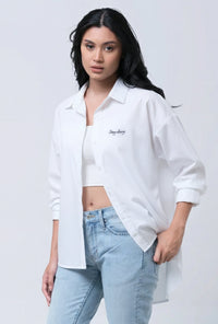 Kemeja Lengan Panjang Anesya White