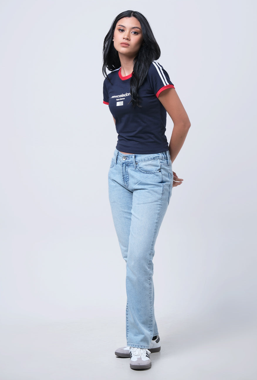 Baby Tee Veja Navy