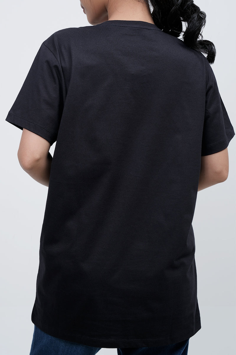 T-Shirt Lengan Pendek Maella Black