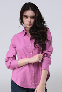 Kemeja Lengan Panjang Mellie Orchid Purple