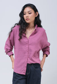 Kemeja Lengan Panjang Eftychia Purple