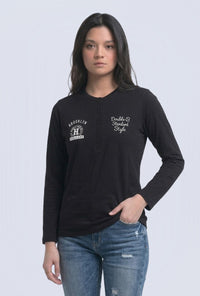 T-Shirt Lengan Panjang Mesh Black