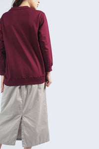 Sweater Lacey Maroon