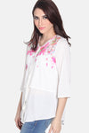 Blouse Lengan Panjang Lady Flower Offwhite