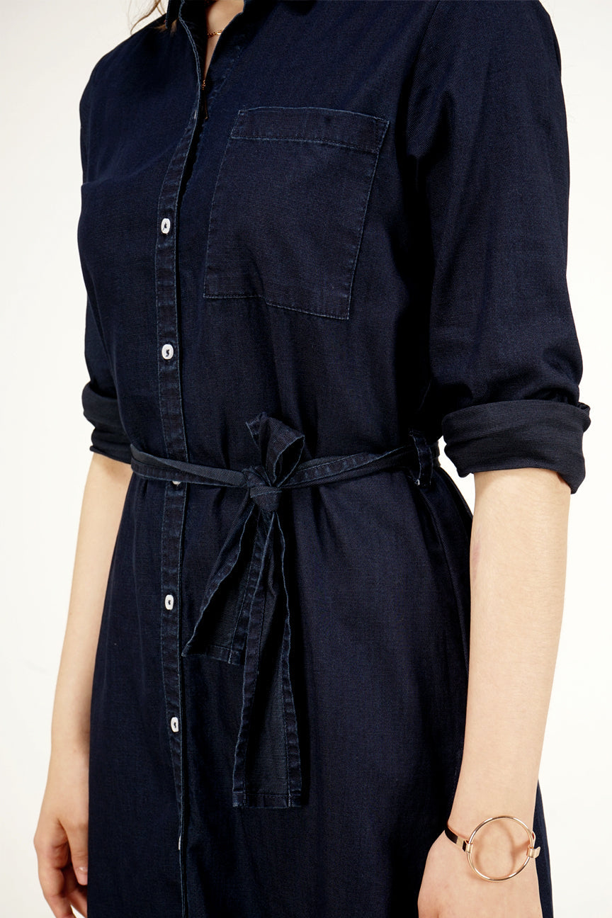 Kemeja Chambray Lengan Panjang Aurist Dark Blue