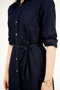 Kemeja Chambray Lengan Panjang Aurist Dark Blue