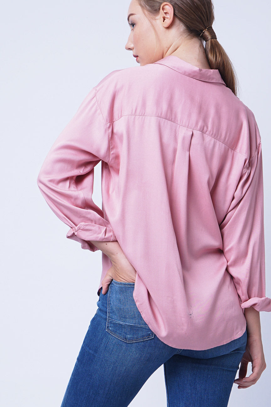 Kemeja Lengan Panjang Margo Pink