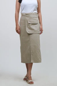 Rok Midi Clarissa Khaki Online