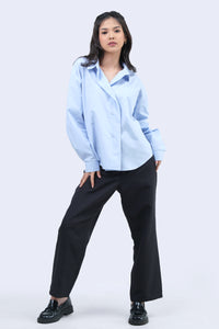 Kemeja Lengan Panjang Elysian Baby Blue