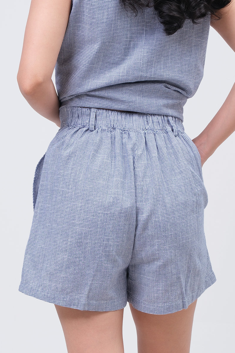 Celana Pendek Celsie Blue White Online