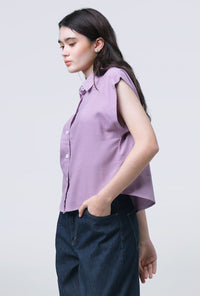 Kemeja Lengan Pendek Oryna Lavender Exclusive Online