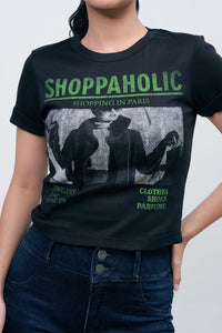T-Shirt Lengan Pendek Cadence Black