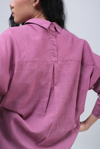 Kemeja Lengan Panjang Eftychia Purple