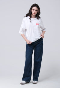 T-Shirt Lengan Pendek Maurine White