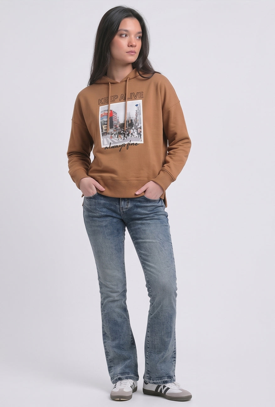 Sweater Hoodie Patricia Brown