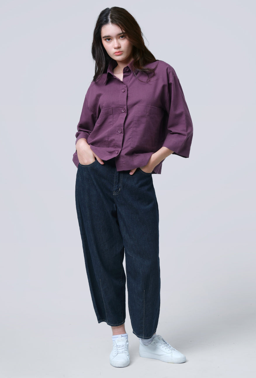 Kemeja Loginza Burgundy Exclusive Online