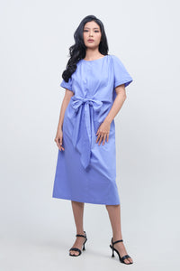 Dress Lengan Pendek Illaria Blue Online
